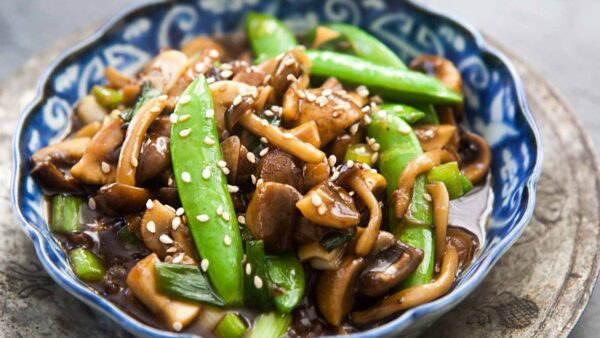 Stir Fried Veg with Mushroom in Garlic Suace